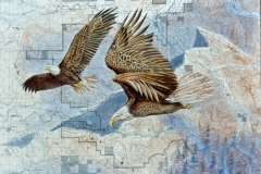 107 - Eagles over Mt Pilchuck SOLD